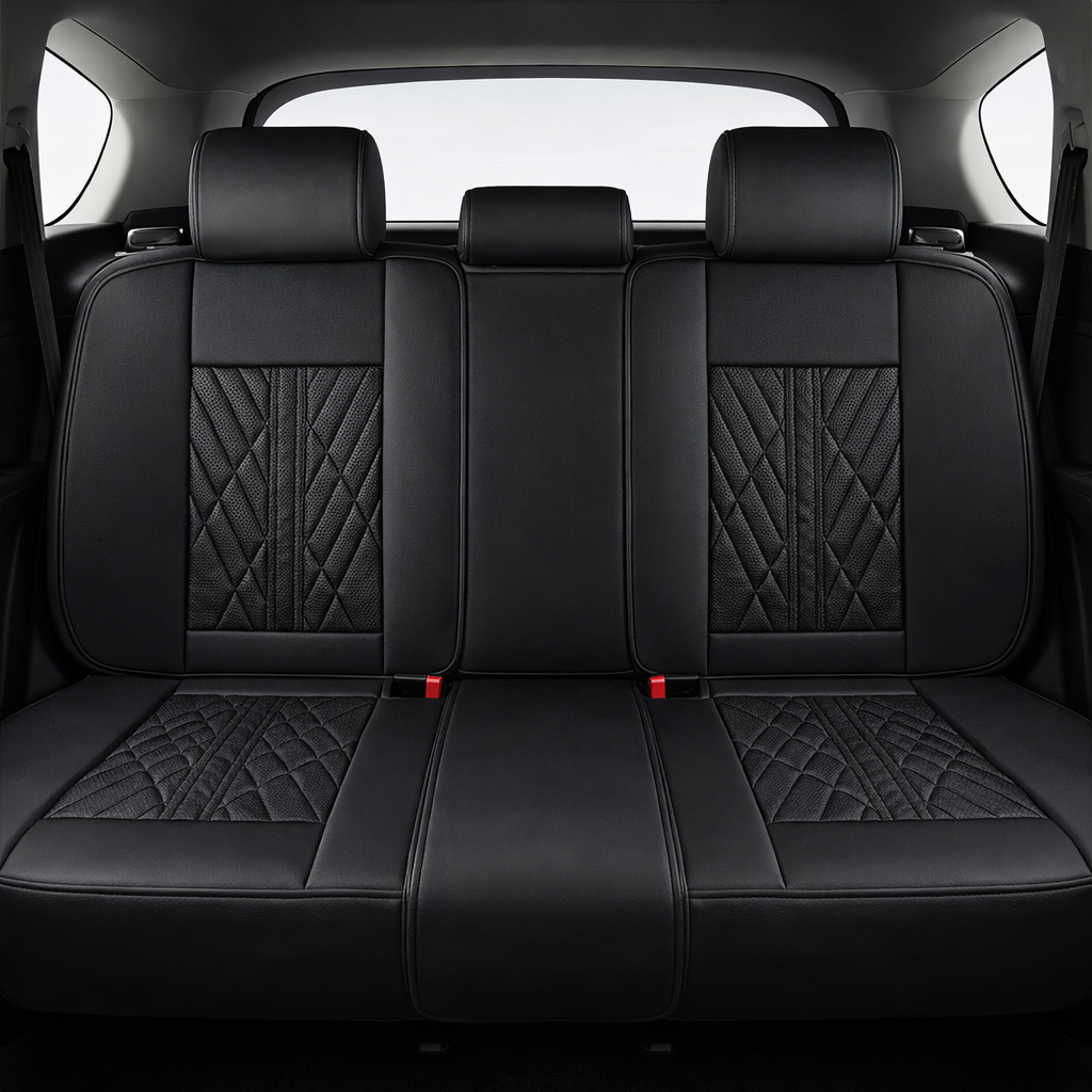 Black & Gray Seat Covers for Toyota RAV4 | Vegan Leather