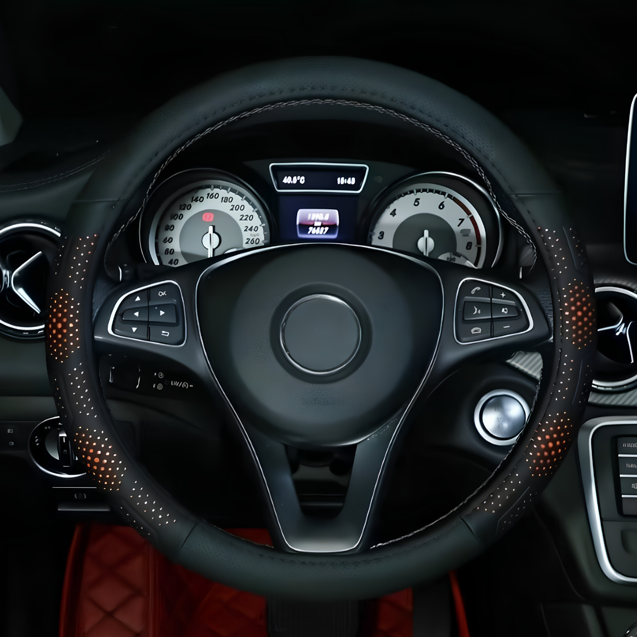 Universal Faux Leather Steering Wheel Cover
