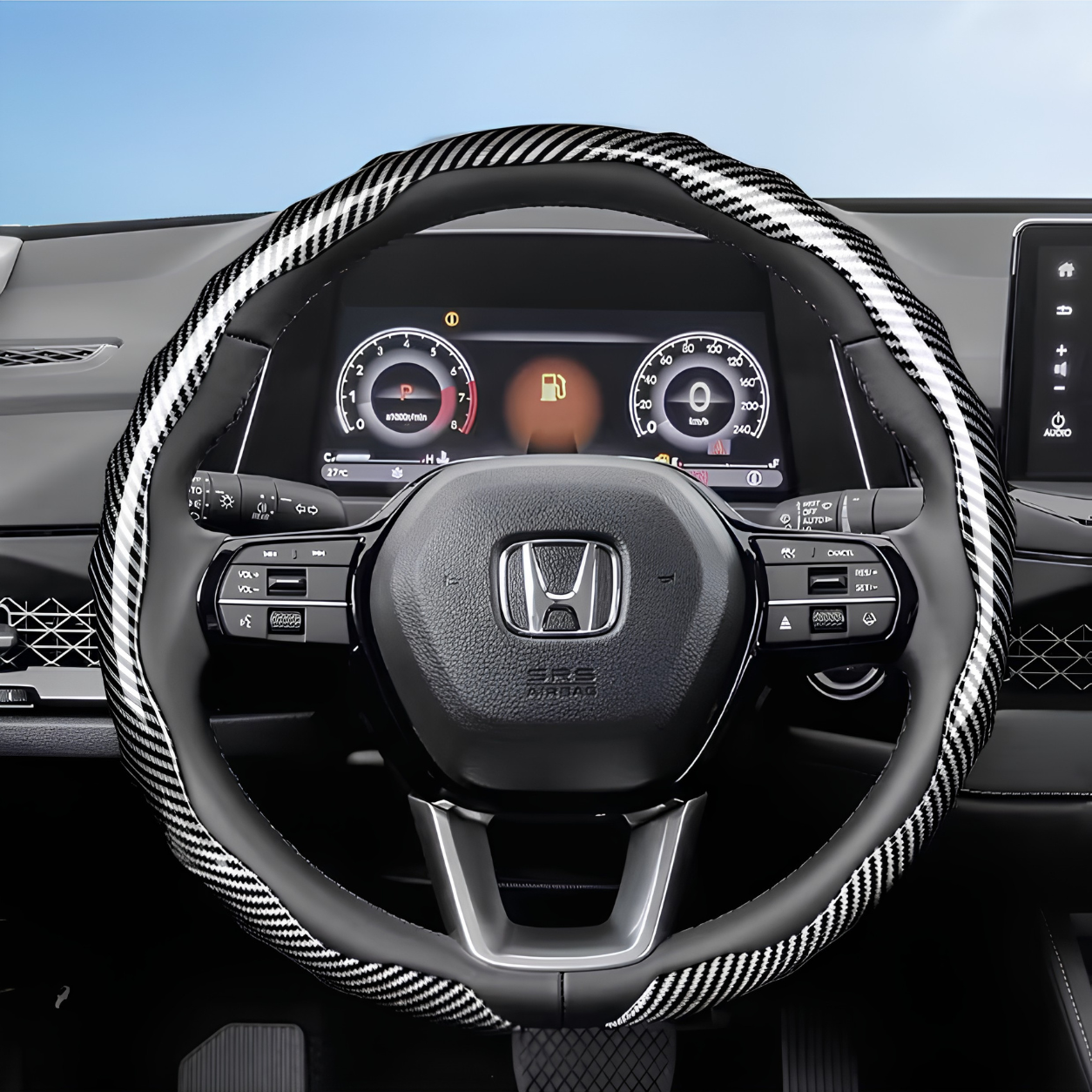 Honda Carbon Fiber Steering Wheel Cover