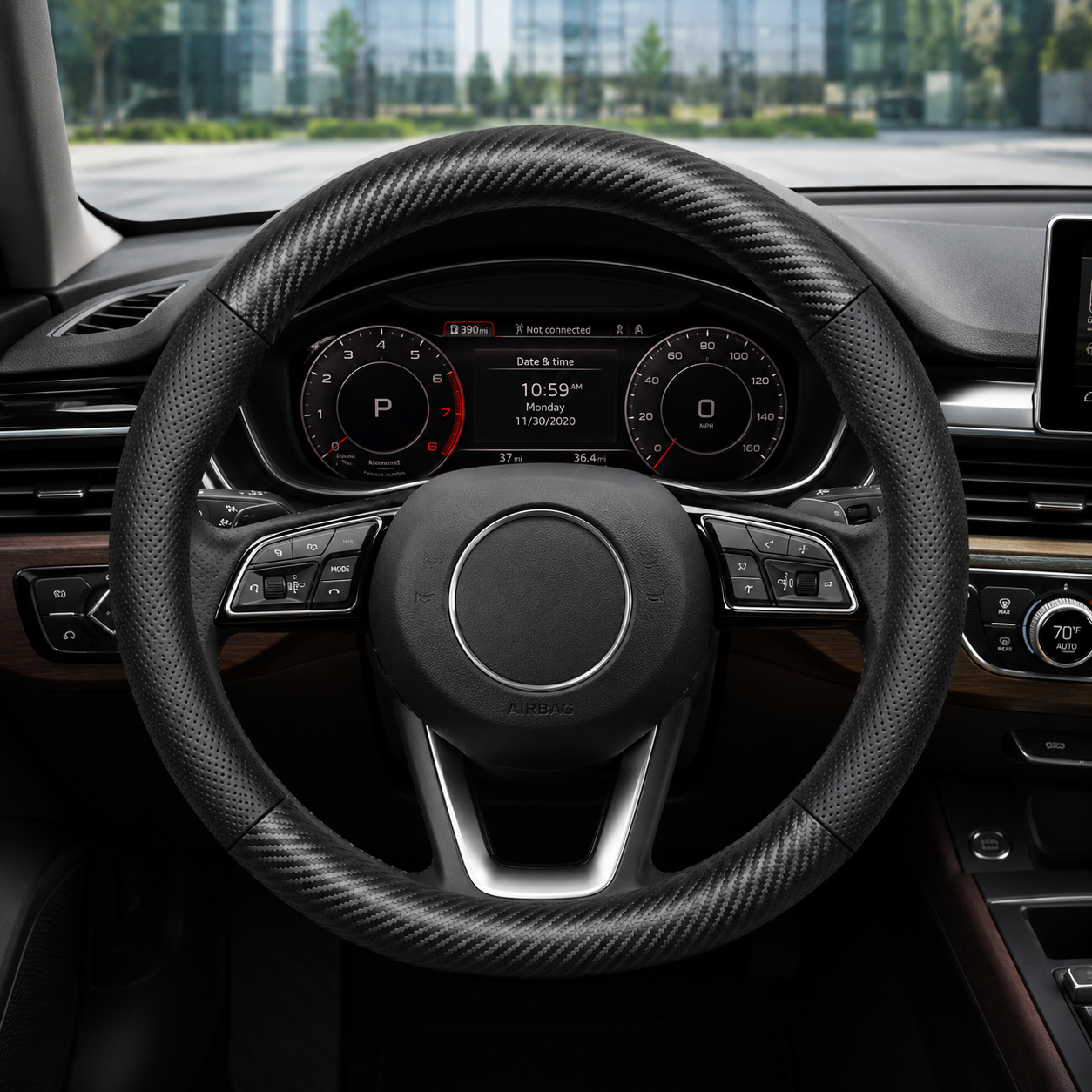 Mazda Carbon Fiber Steering Wheel Cover