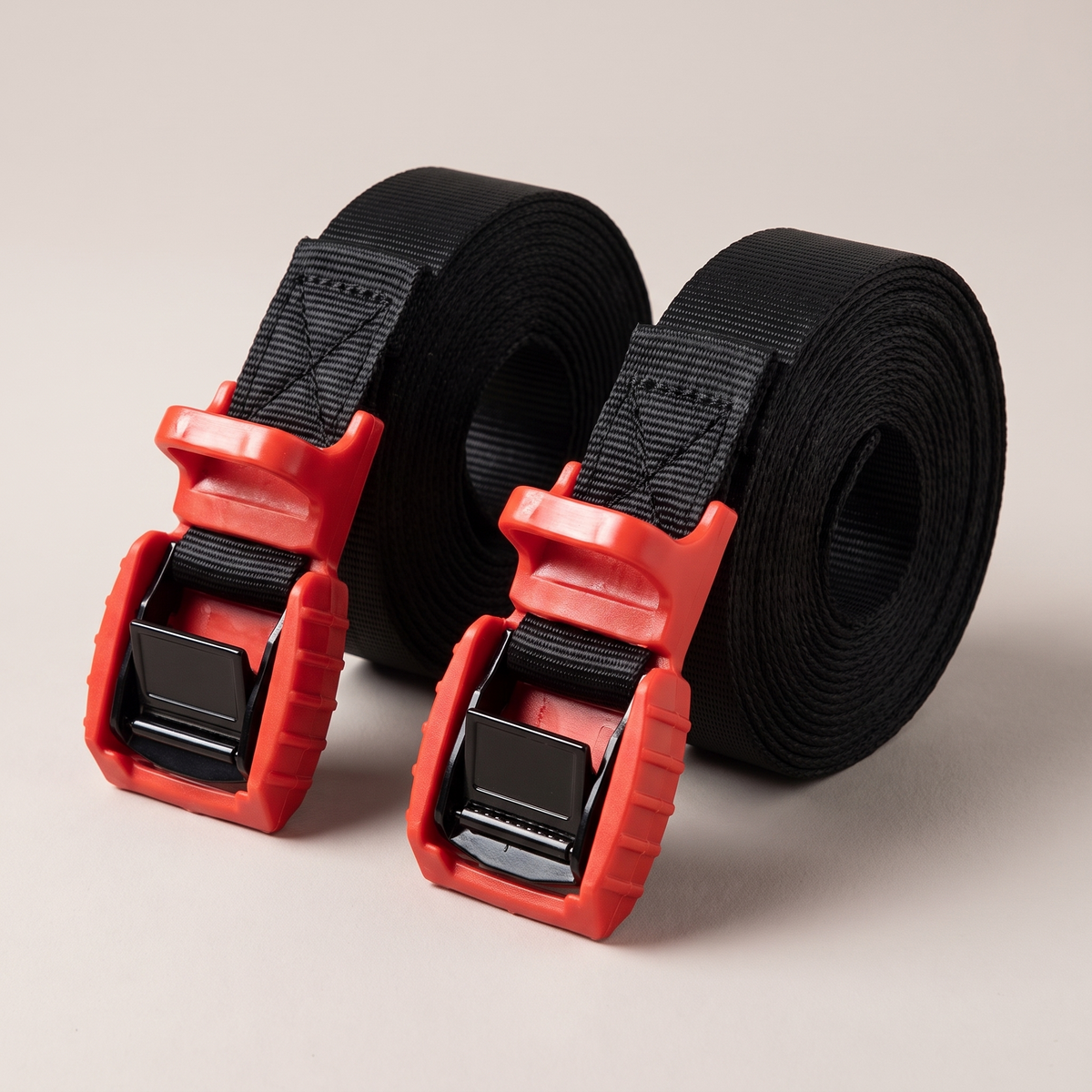 Cam Buckle Tie-Down Straps – coiled pair