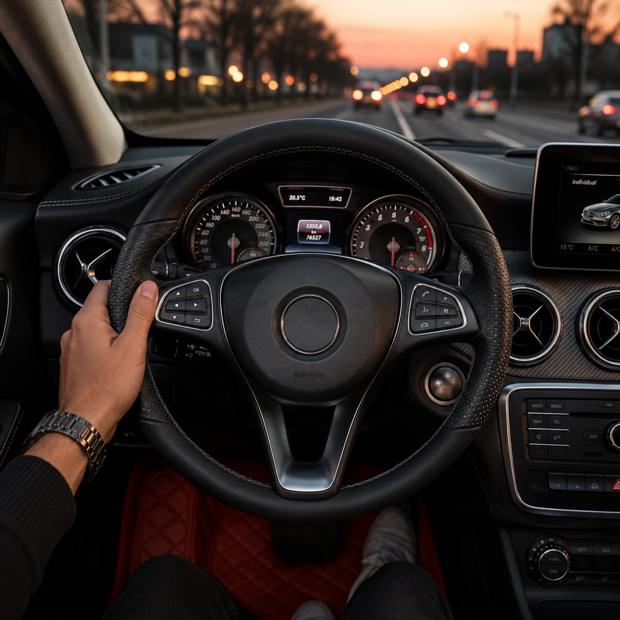 Universal Faux Leather Steering Wheel Cover