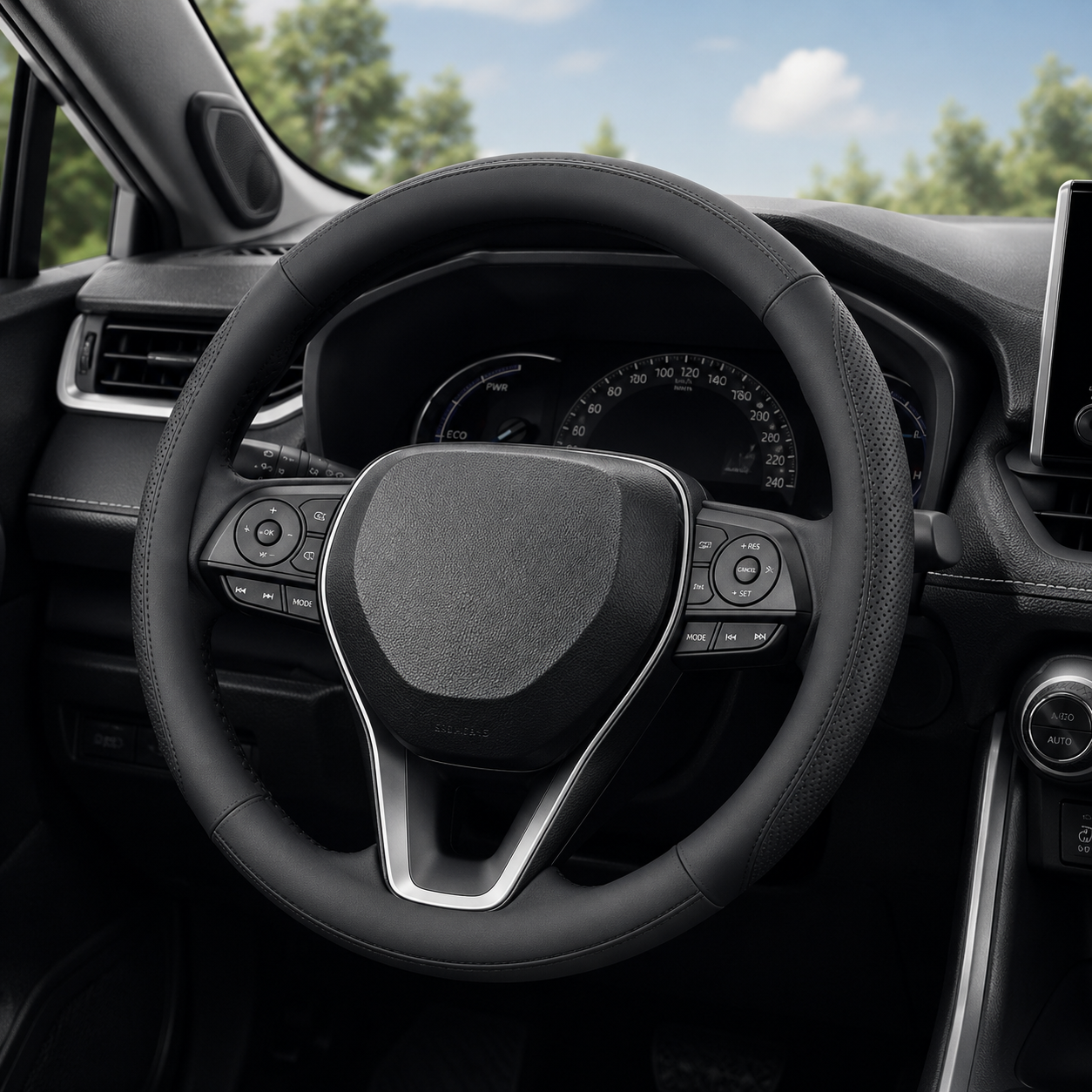 Faux Leather Steering Wheel Cover for Toyota