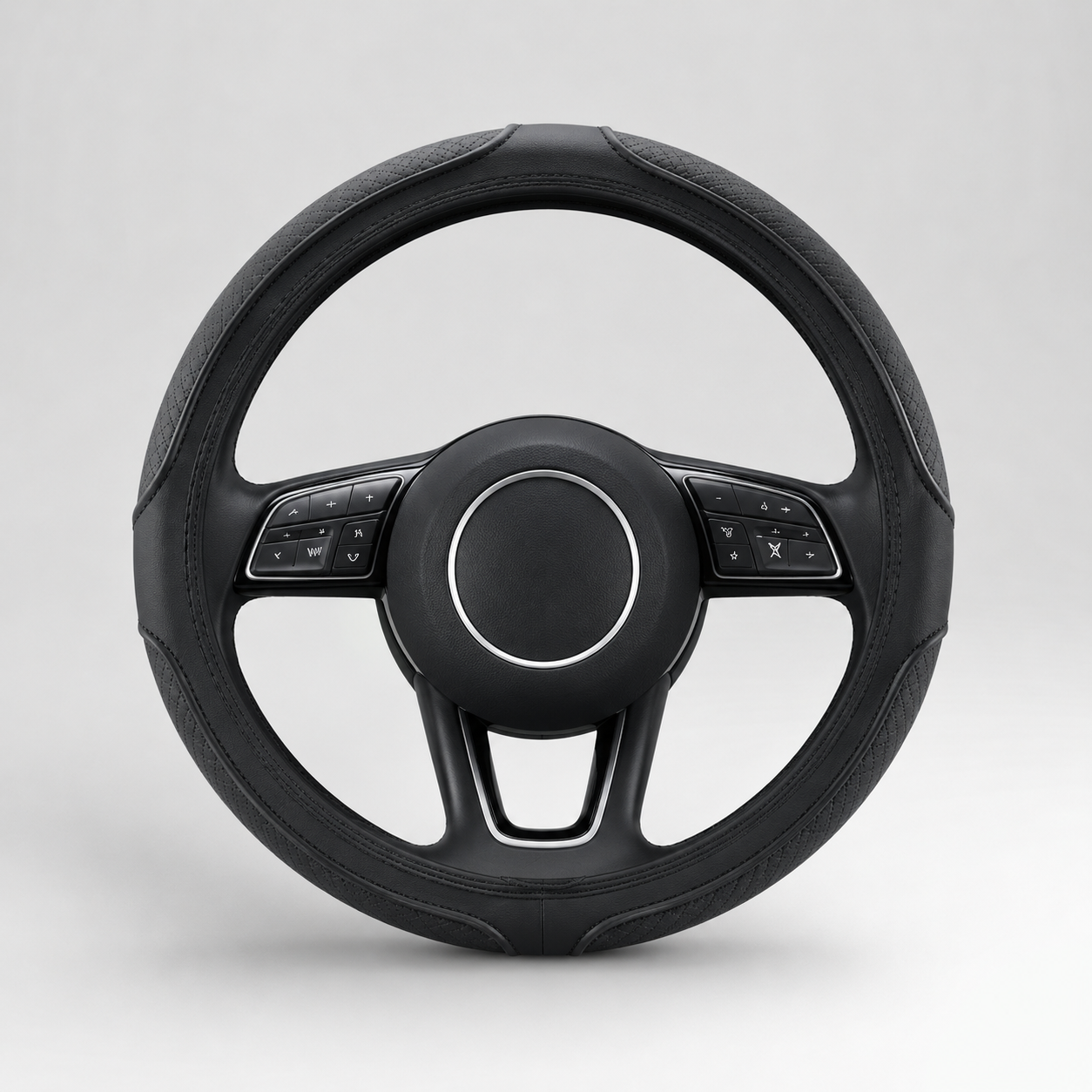 15-Inch Faux Leather Steering Wheel Cover