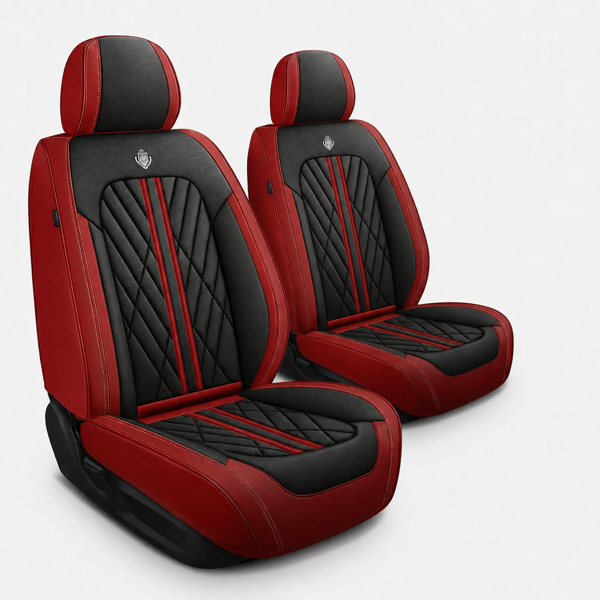 Red & Black Seat Covers for Toyota RAV4 | Vegan Leather