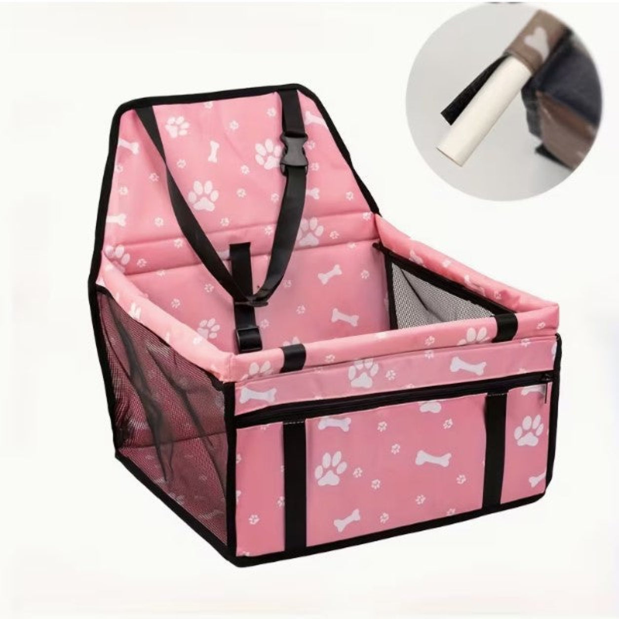 Dog Car Seat With Clip-On Leash