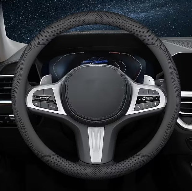 Leather Car Steering Wheel Cover