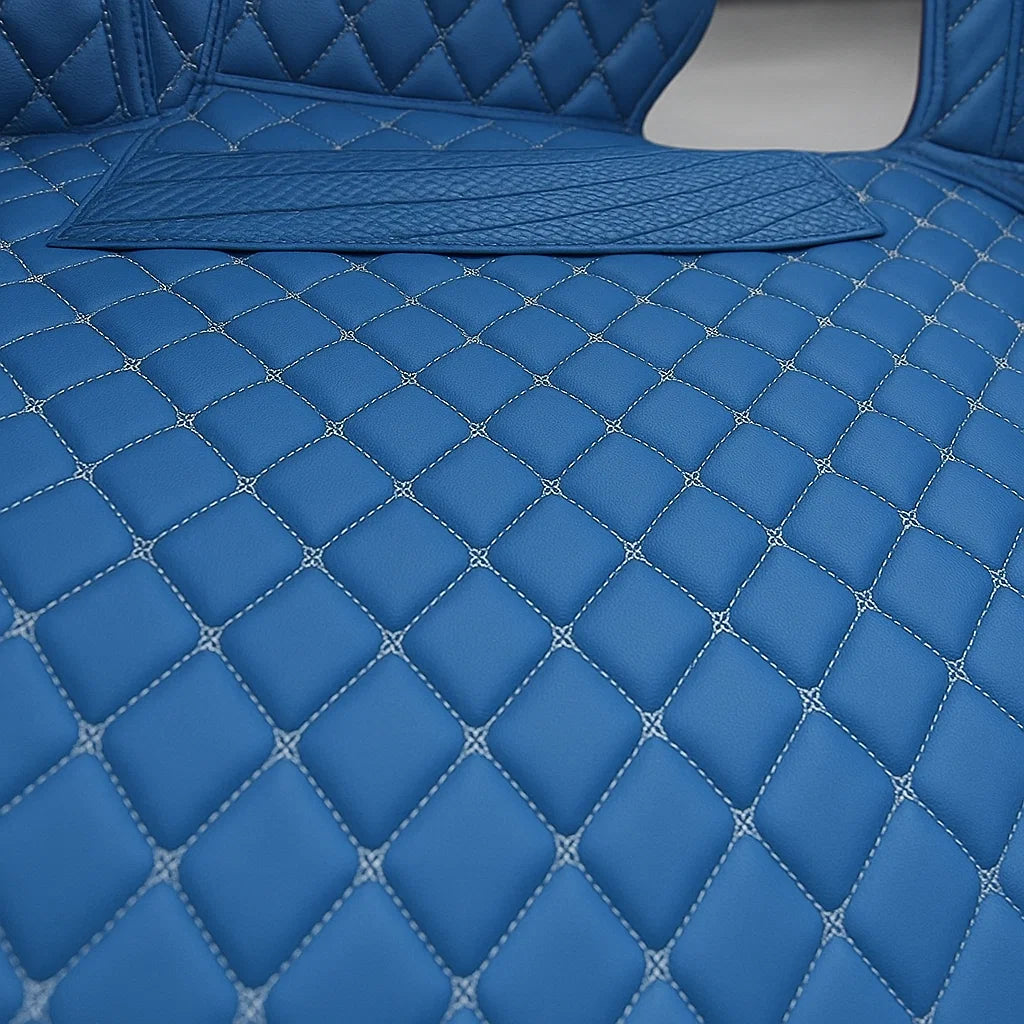 Diamond-Quilted Leather Floor Mats – Custom-Fit Luxury Set