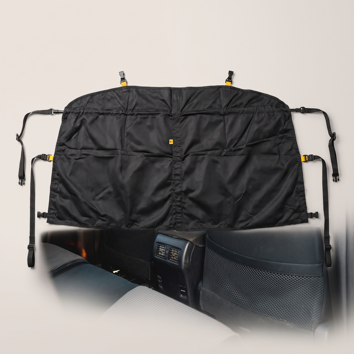 Car Privacy Blackout Curtain – studio front view