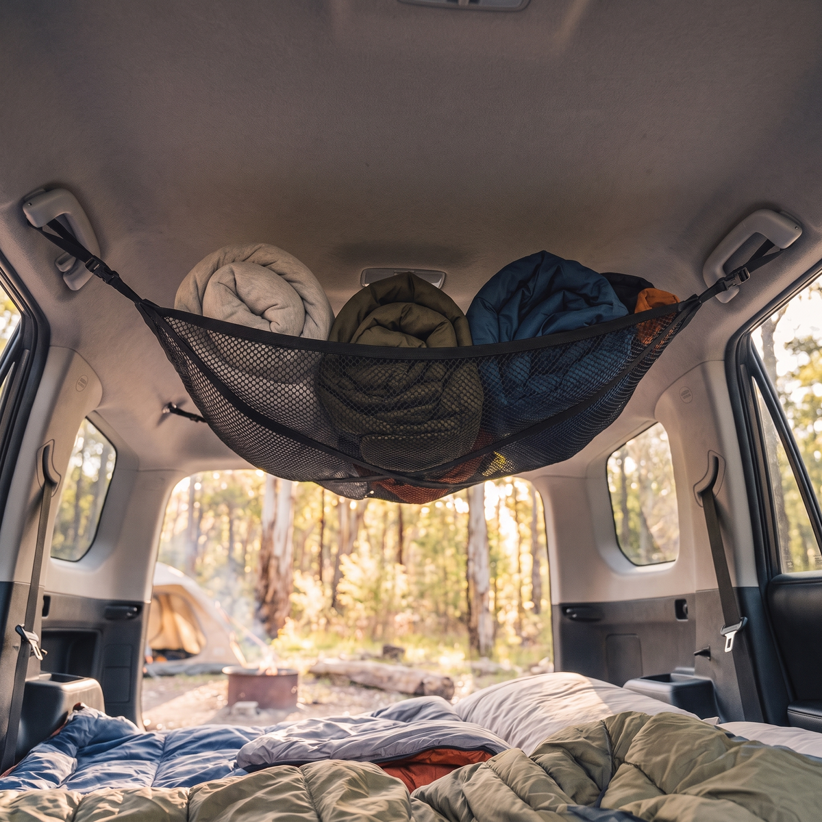 Cargo Hammock – loaded with essentials in use