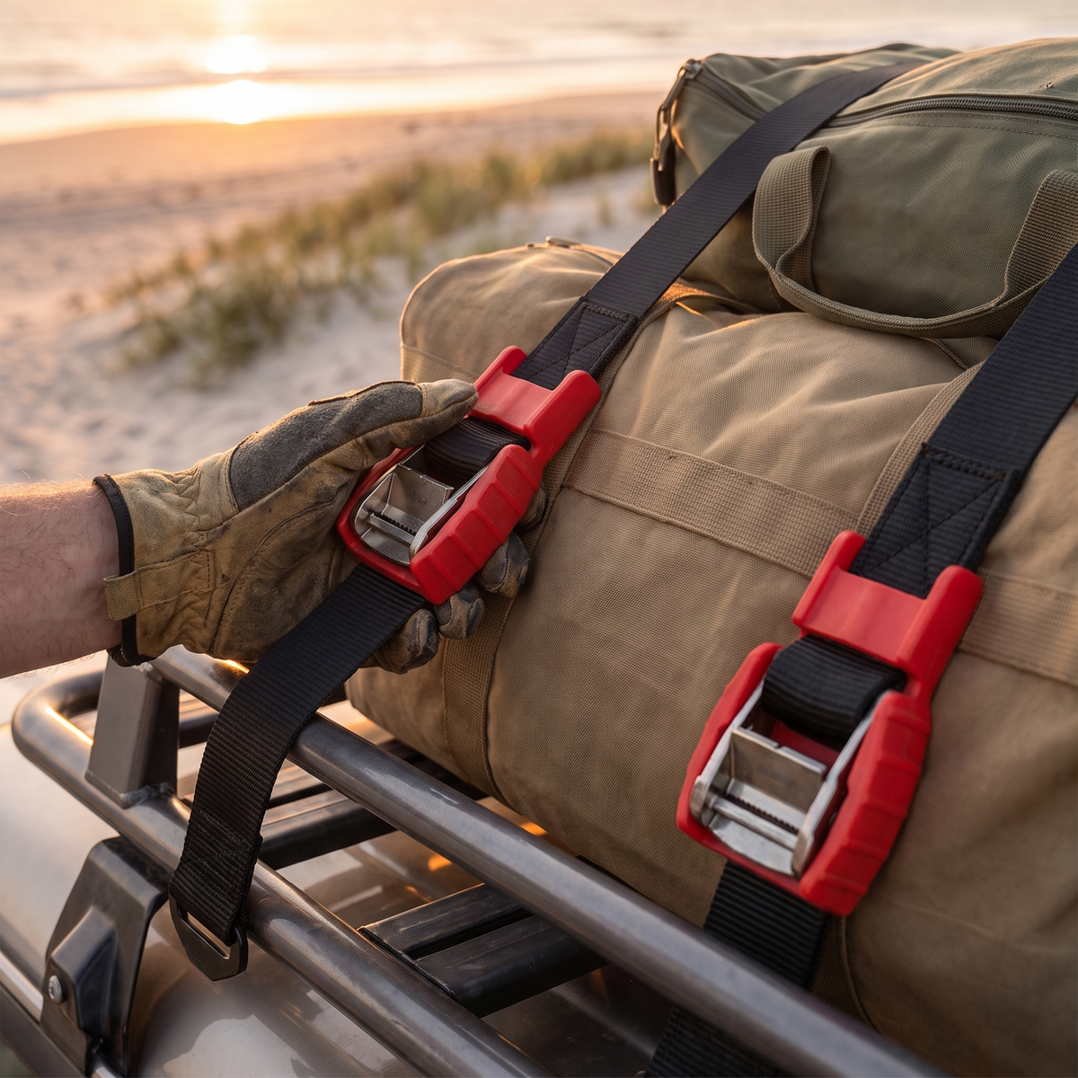 Heavy-Duty Cam Buckle Tie-Down Straps – cam buckle close-up