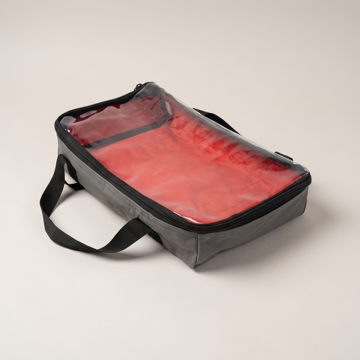Heavy-Duty Canvas Storage Bag with Clear Lid – studio three-quarter view